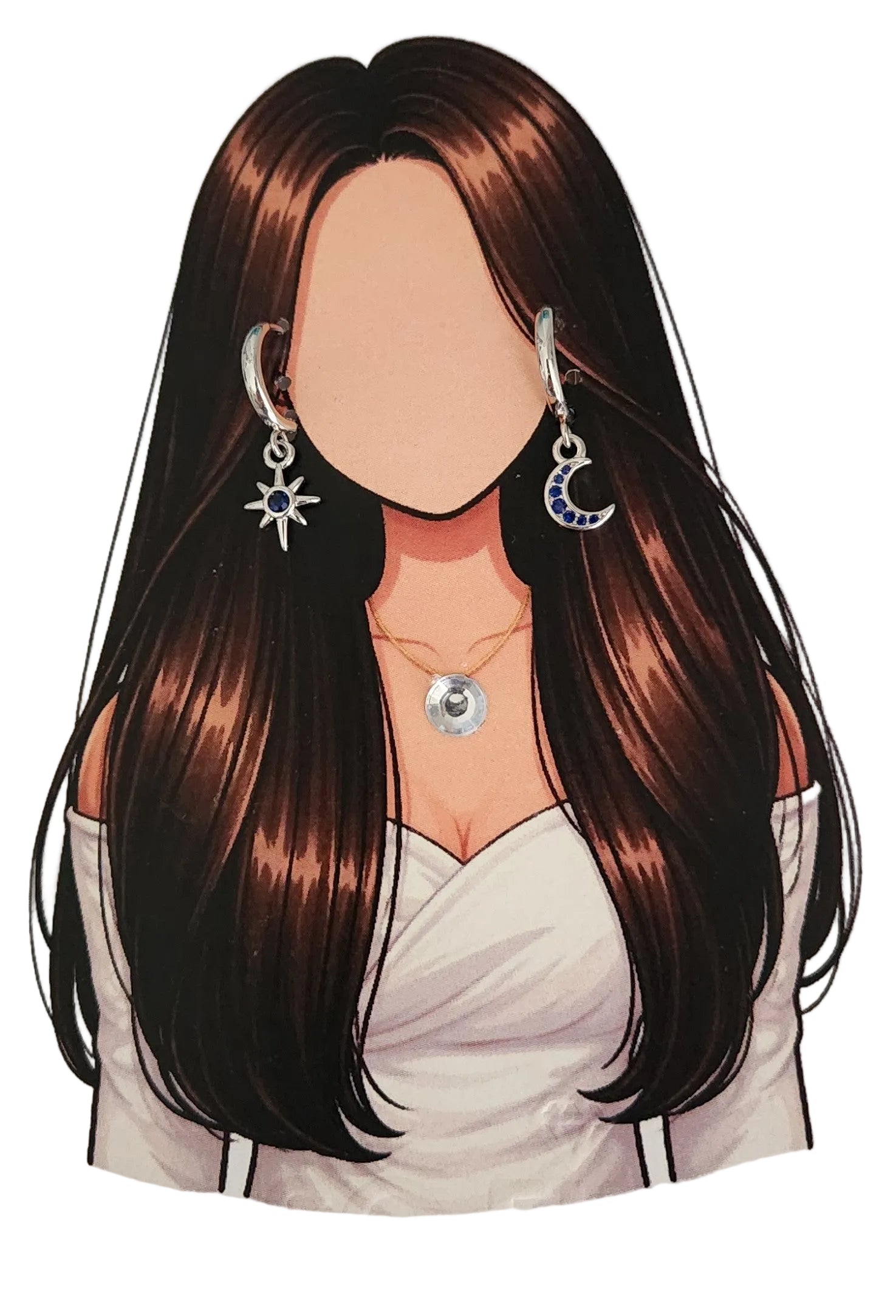 BROOKE - Moon  & Star Hoops