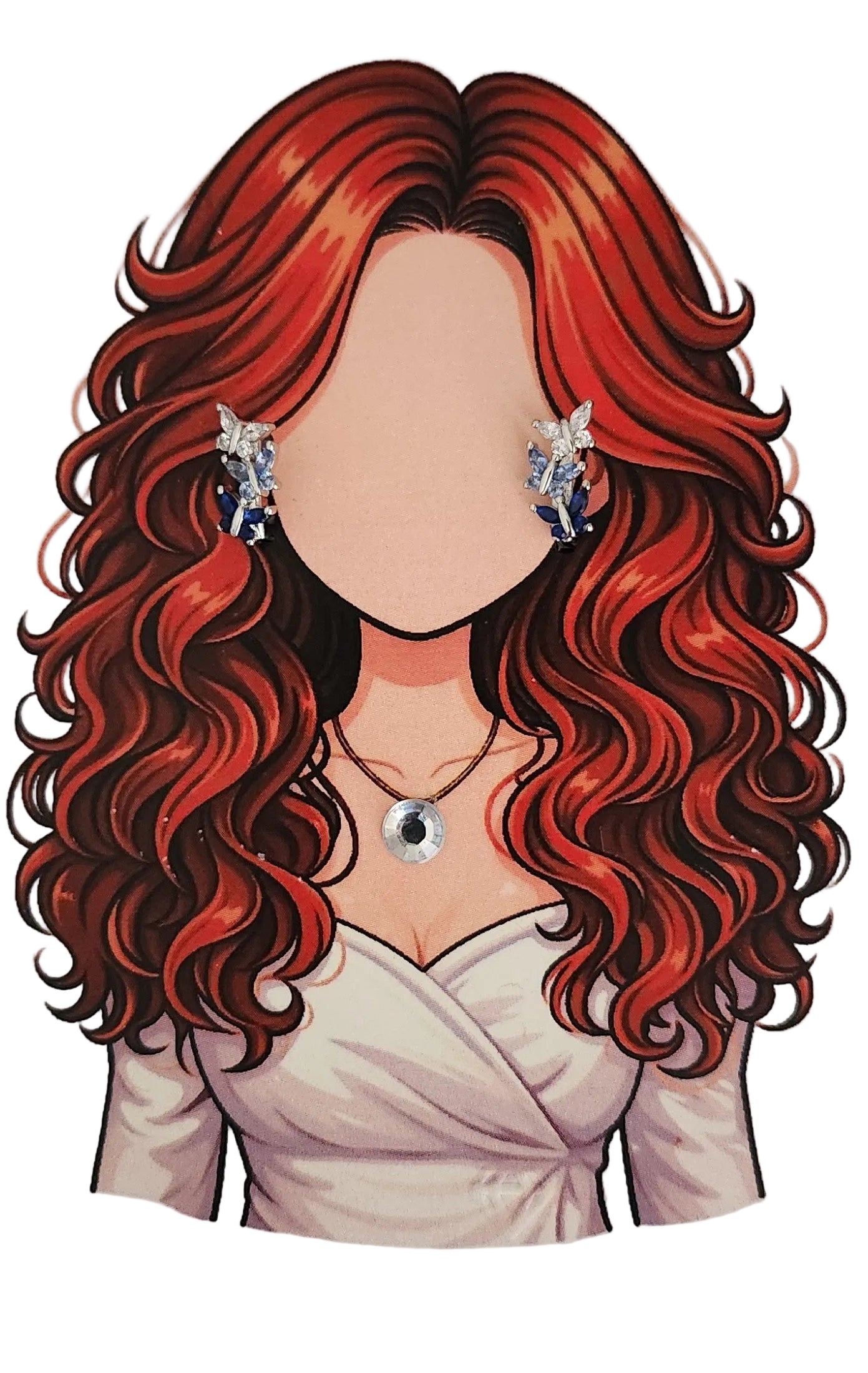 JESSICA - Blue Butterfly Hoop