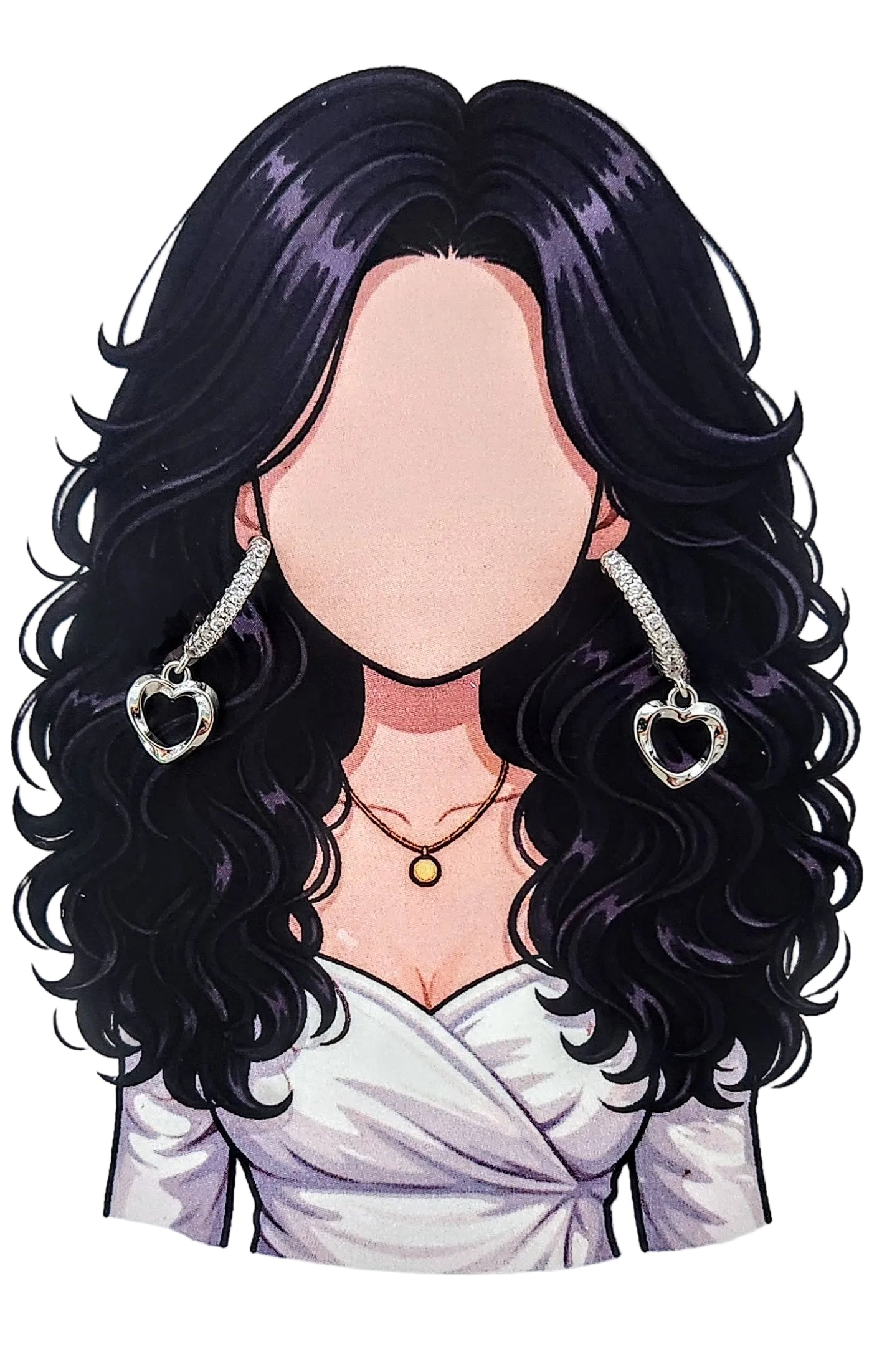 RITU - Silver Heart Drop Hoop