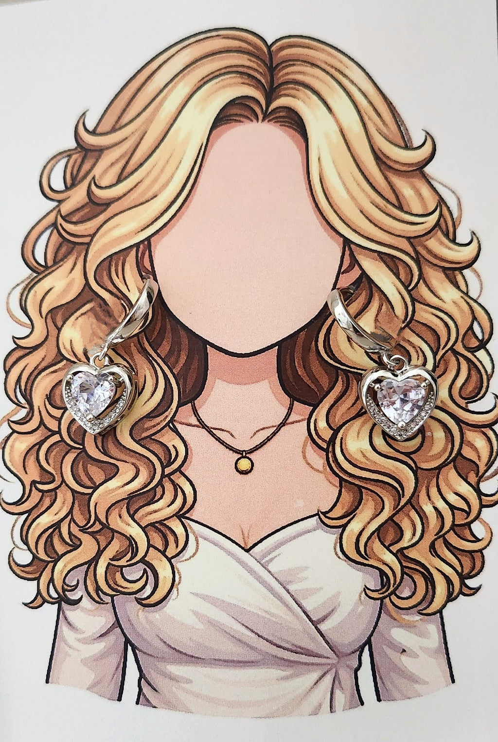 JADE - White Heart Hoop