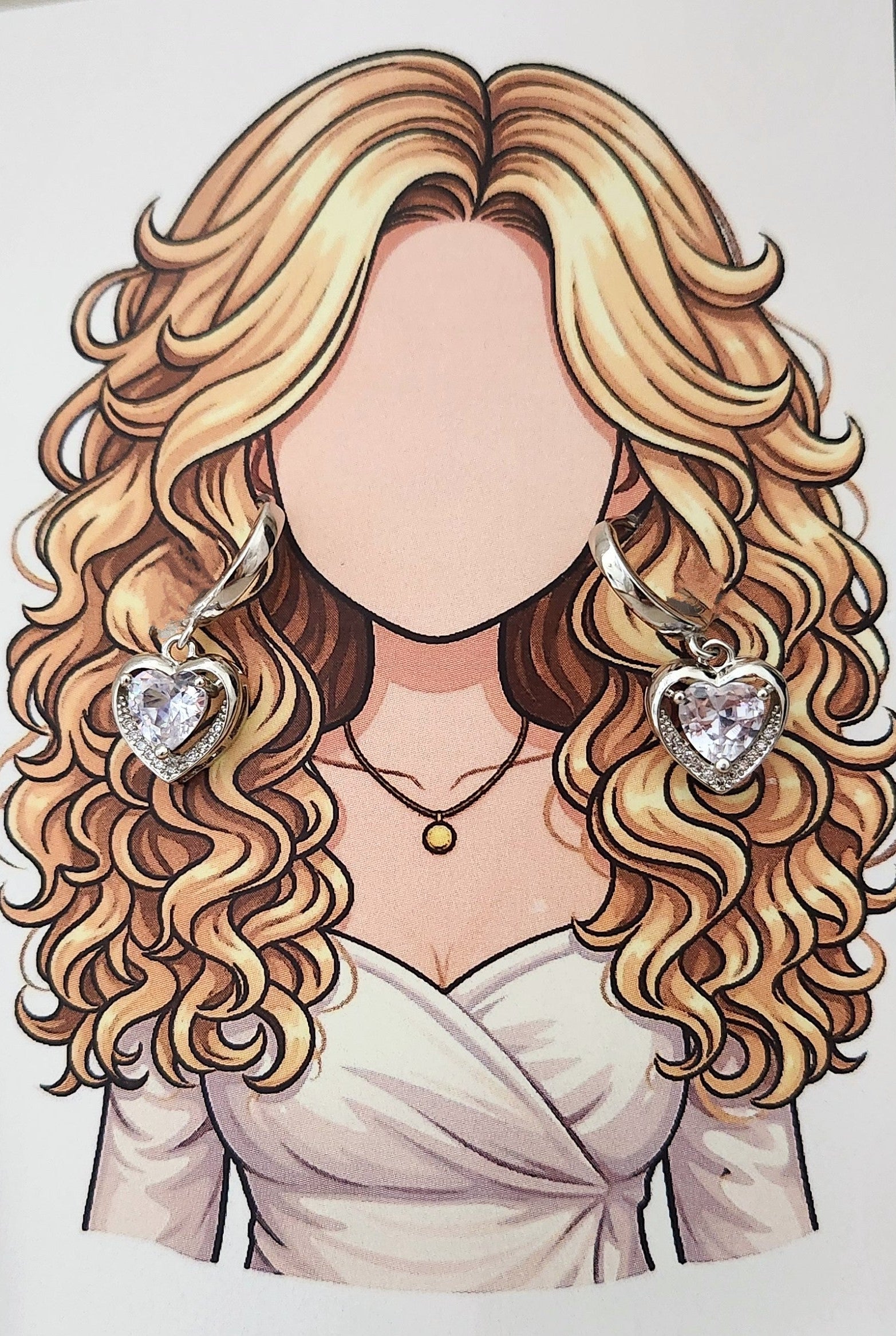 JADE - White Heart Hoop