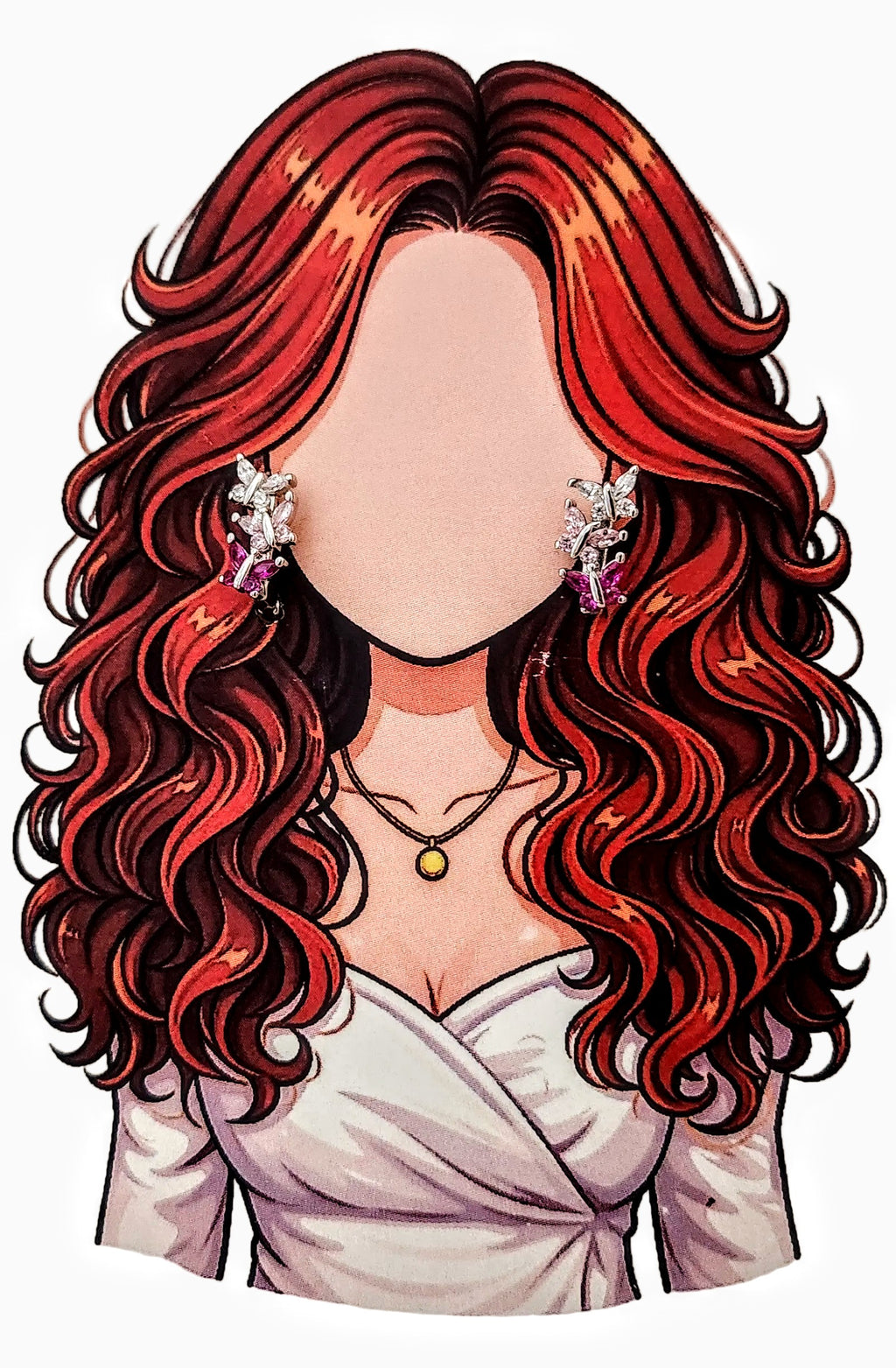 JESSICA  - Pink Butterfly Hoop