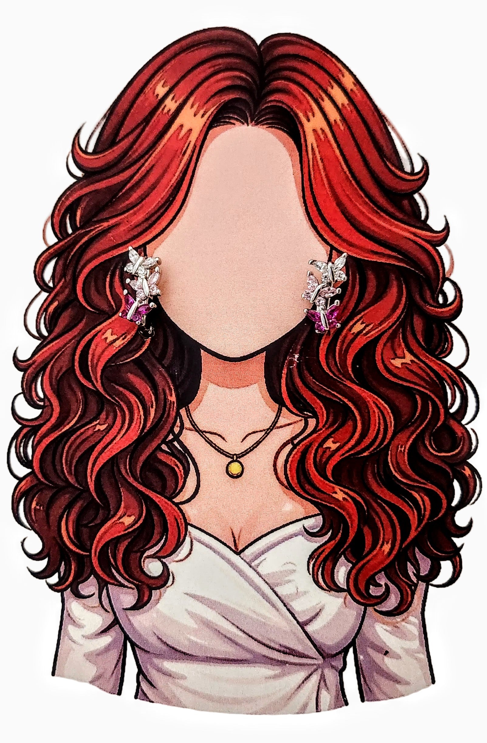 JESSICA  - Pink Butterfly Hoop