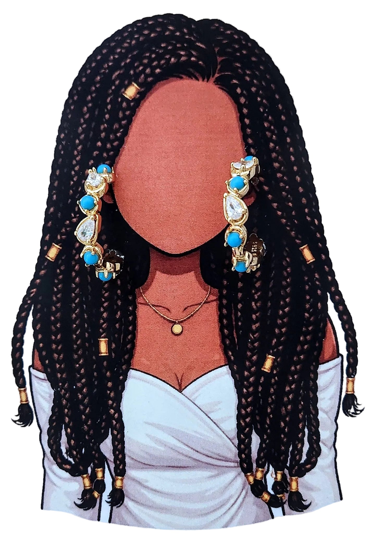 CASSIE - Turquoise Jewel Hoop