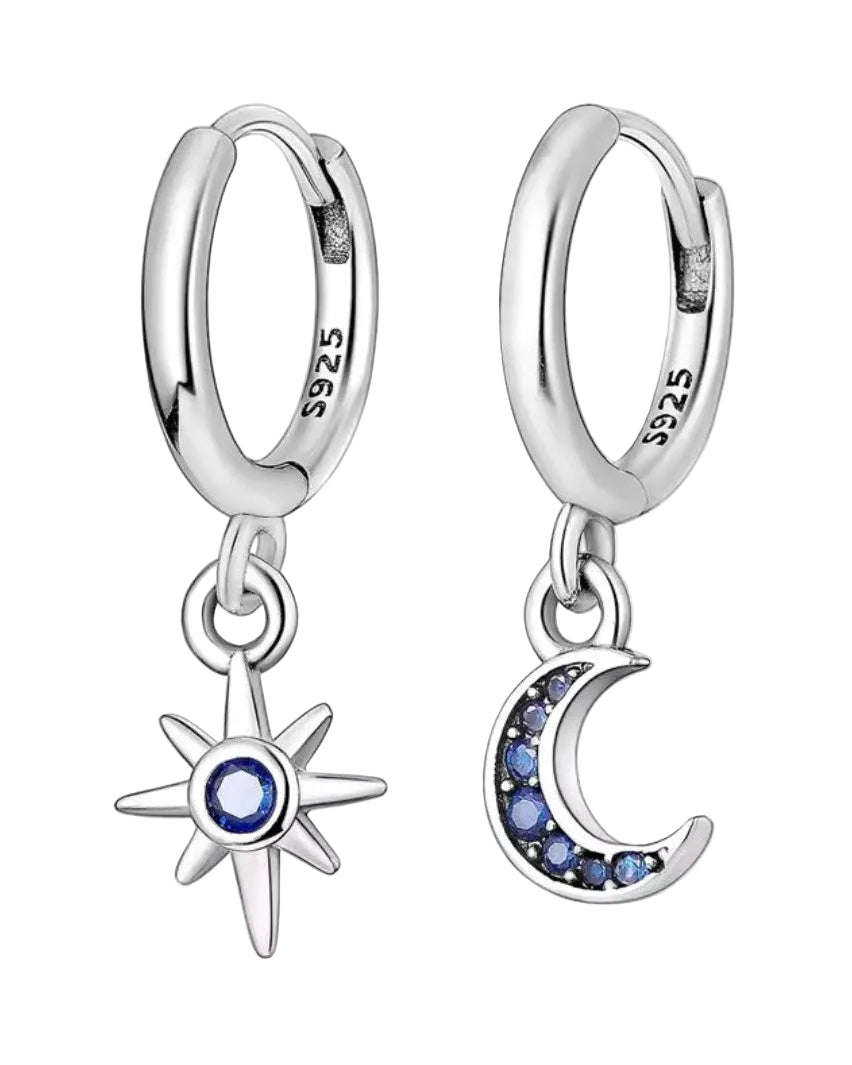 BROOKE - Moon  & Star Hoops