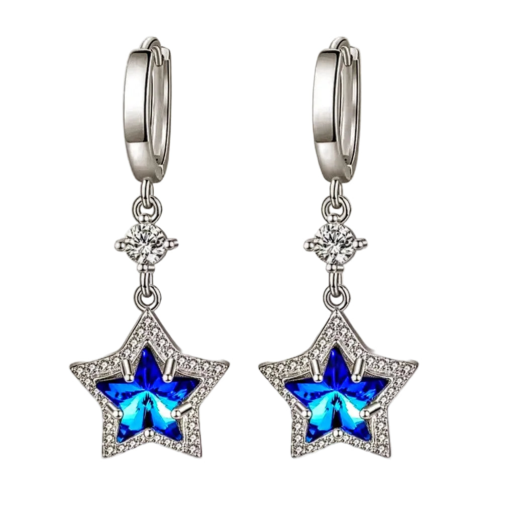 SOUPHINE  - Blue Starlette Drop Hoop