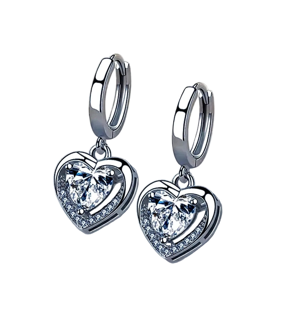 JADE - White Heart Hoop