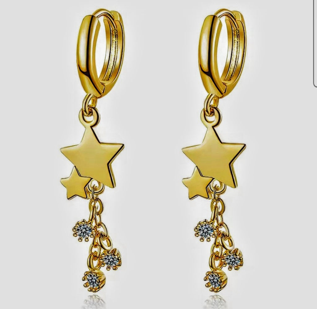 SOUPHINE - Gold Star Charm Hoop