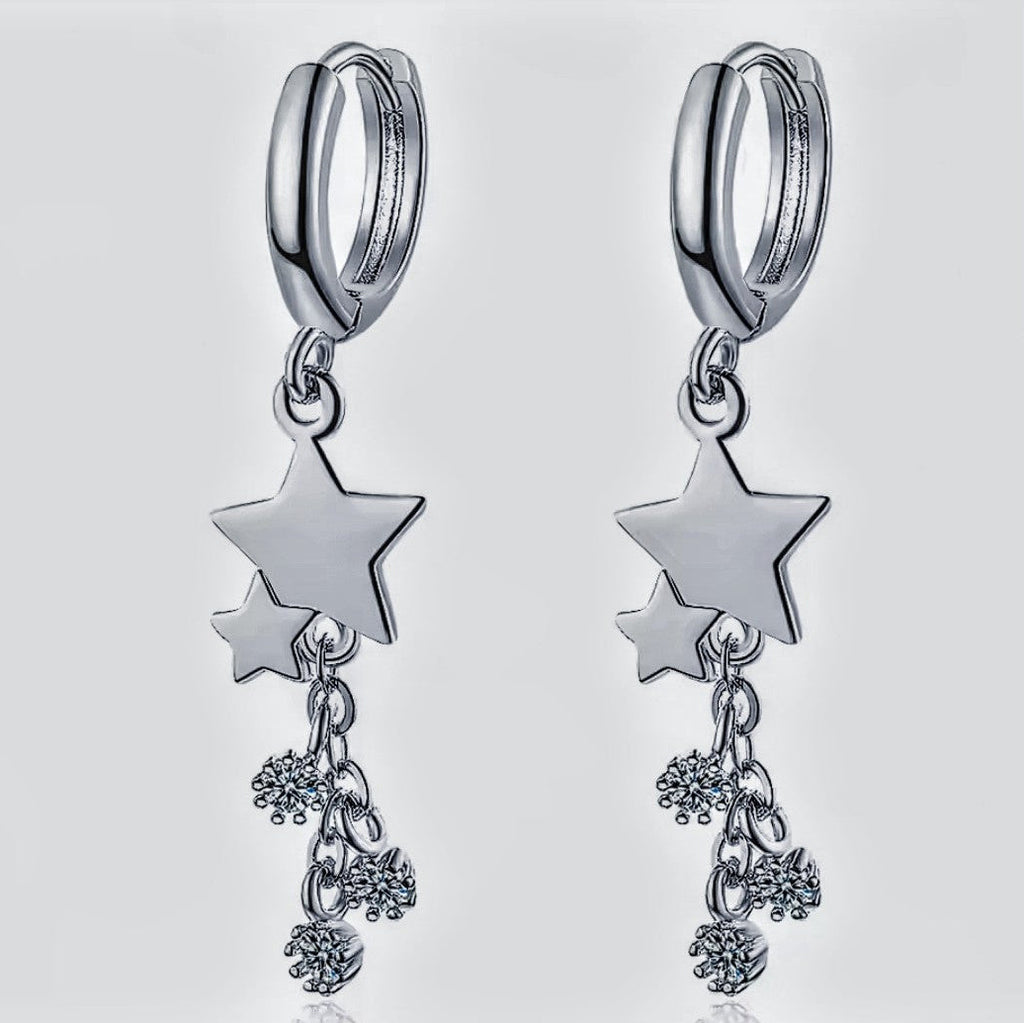 SOUPHINE - Silver Star Charm Hoop