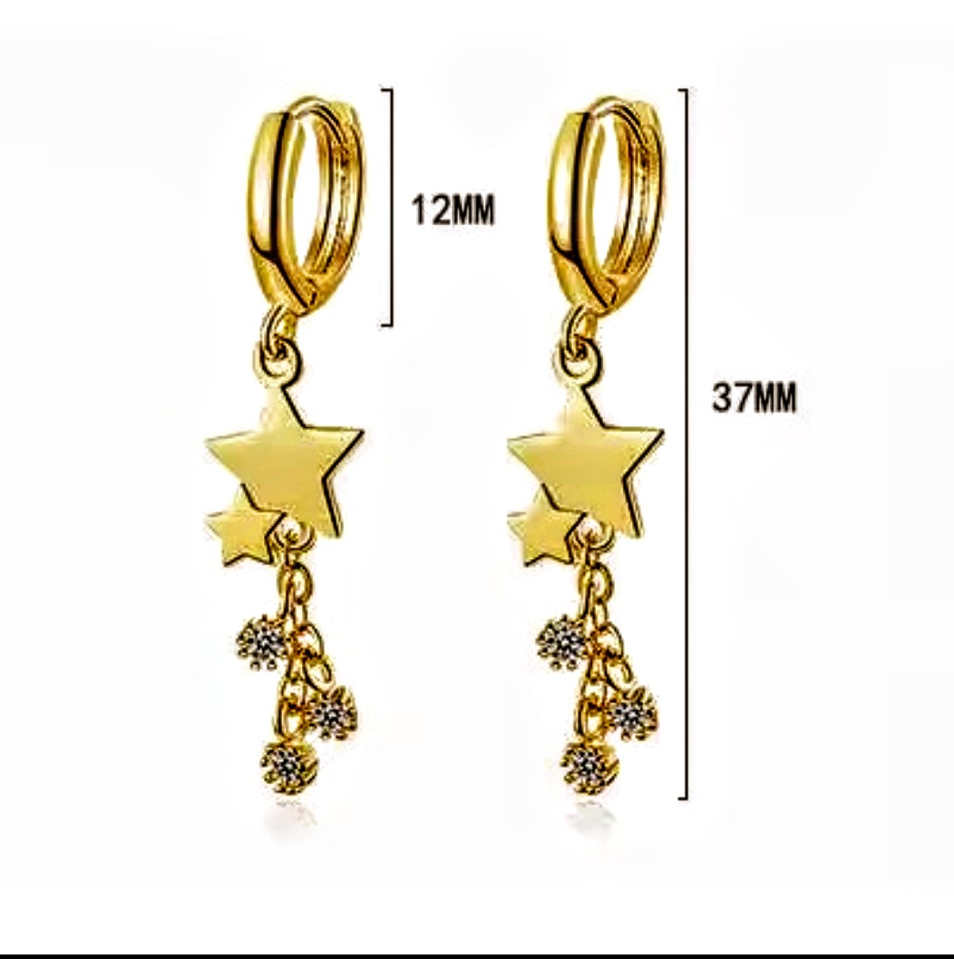 SOUPHINE - Gold Star Charm Hoop