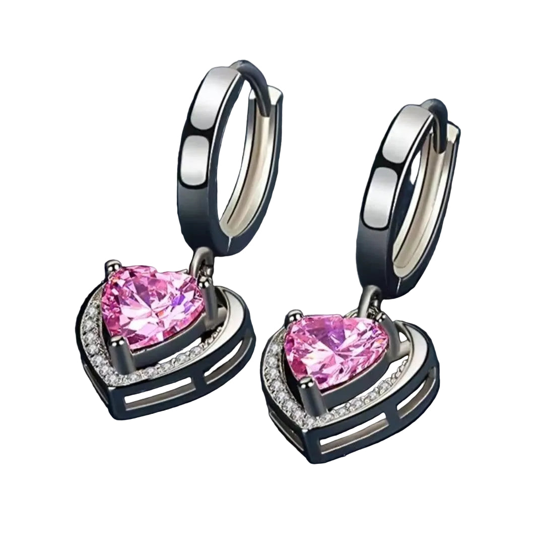 JADE - Pink Heart Hoop