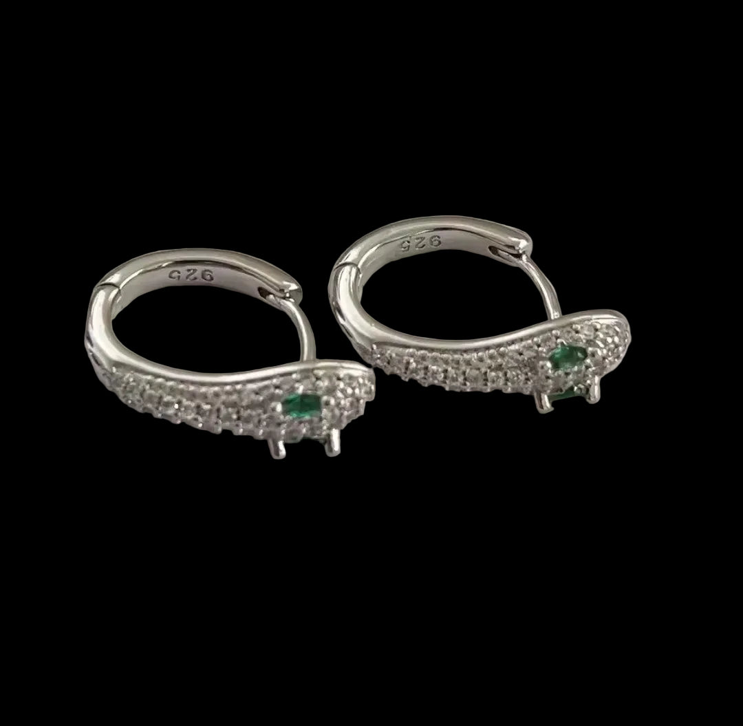 SOUPHINE - Emerald Snake Hoop